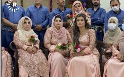 تصاویر عروسی دسته جمعی ۴۸ زوج نابینا و ناشنوا,عکس های عروسی در کردستان عراق,تصاویر جشن عروسی کردستان عراق