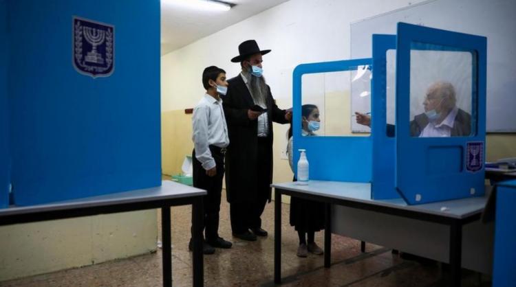 تصاویر انتخابات پارلمانی اسرائیل,عکس های انتخابات در اسرائیل,تصاویر رای دادن نتانیاهو در انتخابات پارلمانی اسرائیل
