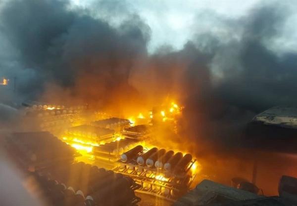 آتش سوزی در شرکت تاژ,اتش سوزی شرکت واد شوینده قزوین