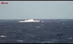 فیلم/ ناوشکن ایرانی سهند در اقیانوس اطلس