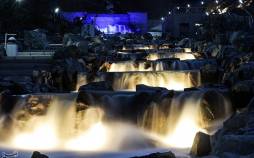 تصاویر بزرگترین آبشار مصنوعی ایران,عکس های افتتاح پروژه کوهشار,تصاویر افتتاح آبشار مصنوعی کوهشار