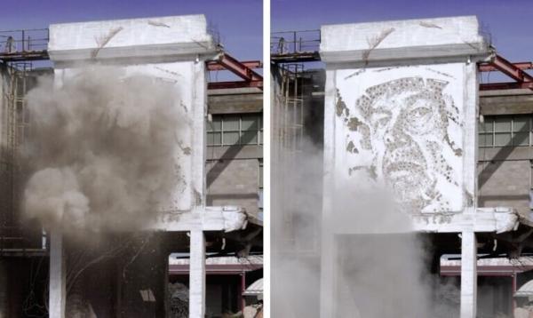 خلق آثار هنری با مواد منفجره,ز هنر خیابانی