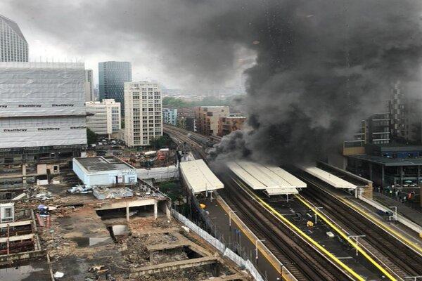 آتش سوزی مهیب در ایستگاه قطار انگلیس,حادثه در انگلیس