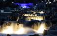 تصاویر بزرگترین آبشار مصنوعی ایران,عکس های افتتاح پروژه کوهشار,تصاویر افتتاح آبشار مصنوعی کوهشار