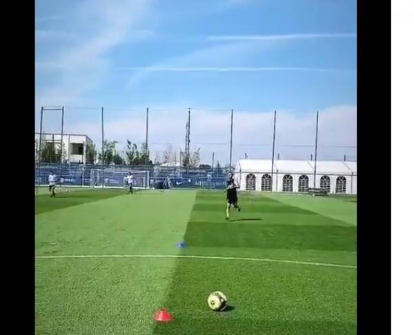 لیونل مسی,اولین تمرین لیونل مسی با پاری سن ژرمن