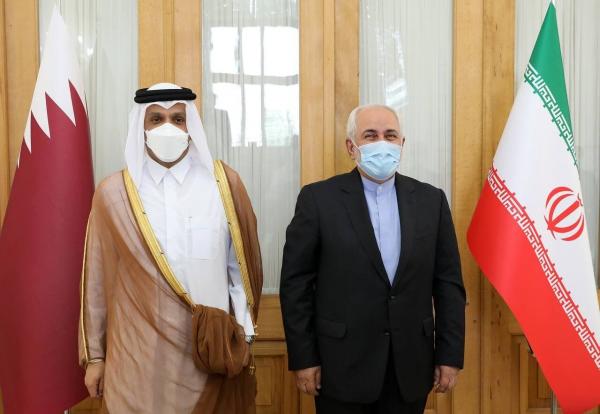 سفر وزیر خارجه قطر به تهران,دیدار ظریف و شیخ محمد بن عبدالرحمن آل ثانی