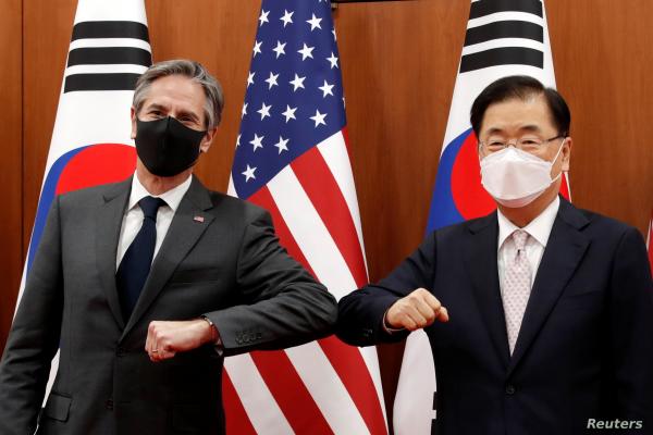 دیدار وزیر خارجه آمریکا و کره جنوبی,گفتگوی وزرای خارجه کره جنوبی و آمریکا در مورد خلع سلاح اتمی کره شمالی