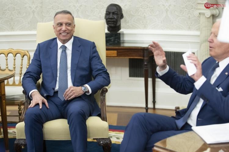 تصاویر دیدار مصطفی الکاظمی و جو بایدن در کاخ سفید,عکس های دیدار بایدن و مصطفی الکاظمی,تصاویر دیدار نخست وزیر عراق و رئیس جمهور آمریکا