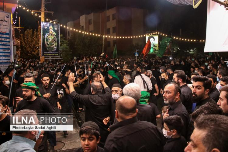 تصاویر شب تاسوعای حسینی در محله عراقی های تهران,عکس های مراسم تاسوعا در تهران,تصاویر تاسوعای حسینی در تهران