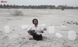 فیلم/ ساز زدن هنرمندان با دبه‌های خالی از آب در خوزستان