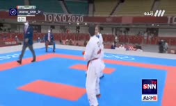 فیلم | اولین پیروزی حمیده عباسعلی در مسابقات کاراته المپیک 2020