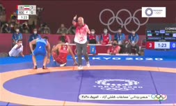 فیلم | پیروزی حسن یزدانی برابر حریف روسی و صعود به فینال المپیک توکیو