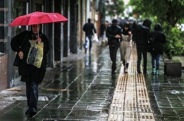 وضعیت آب و هوای کشور,رگبار باران در پنج استان