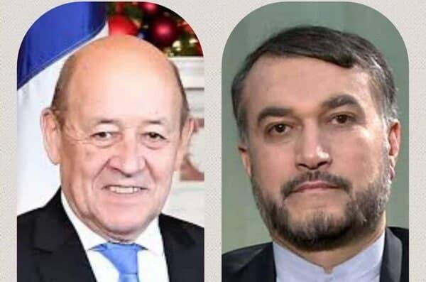 امیرعبداللهیان و لودریان,گفتگوی تلفنی وزیر امور خارجه ایران و فرانسه