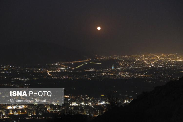 تصاویر پدیده ماه آبی در شیراز,عکس های پدیده ماه آبی در شیراز,تصاویر ماه آبی در شیراز