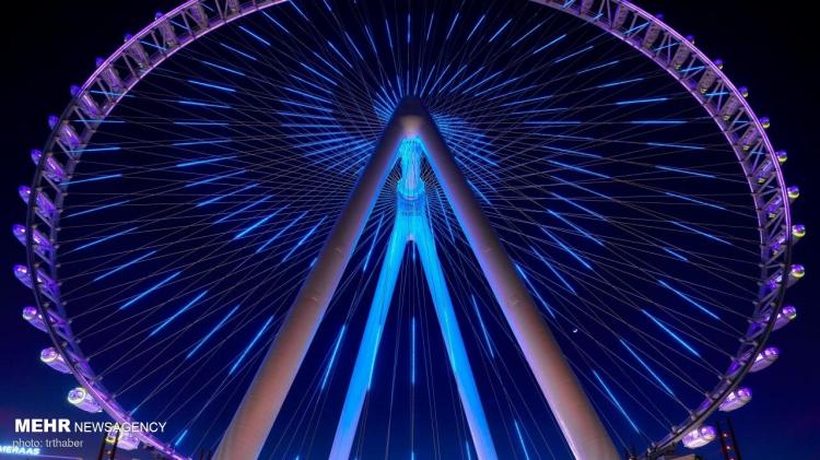 تصاویر بزرگترین چرخ و فلک جهان در دبی,عکس های چرخ‌وفلک عین دبی,تصاویری از چرخ‌وفلک عین دبی