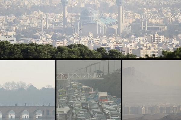 آلوده ترین کلان شهر کشور,آلودگی هوای تهران و اصفهان