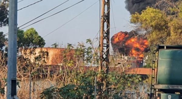 ک آتش سوزی بزرگ در نزدیکی تاسیسات نفتی «الزهرانی»,آتش سوزی در لبنان