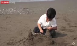 فیلم | ماسه‌خواری ساحل دریای خزر در روز روشن