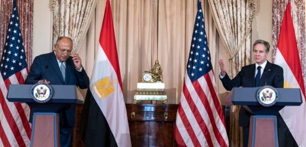 «آنتونی بلینکن» وزیر خارجه آمریکا,سامح شکری» وزر خارجه مصر