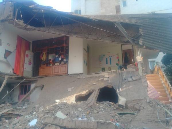 حادثه ریزش ساختمان یک مدرسه,ریزش دیوار یک مدرسه در علی‌آبادکتول و مصدوم شدن چند دانش‌آموز