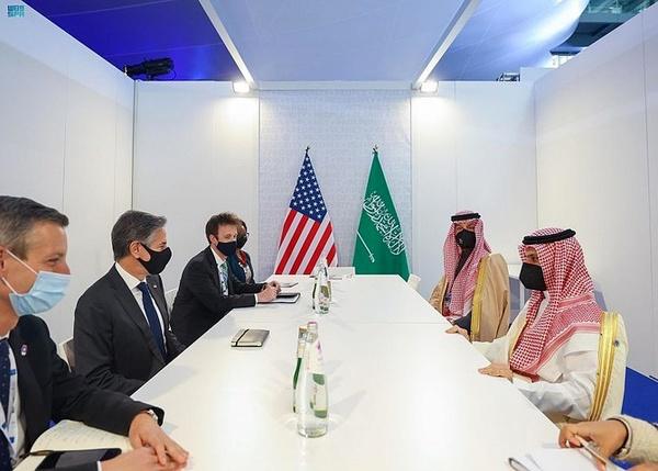 «فیصل بن فرحان» وزیر خارجه عربستان,دیدار بن فرحان و بلینکن