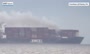 فیلم/ آتش گرفتن کشتی اسرائیلی در نزدیکی ساحل کانادا
