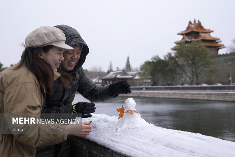تصاویر بارش برف در چین,عکس های باریدن برف در چین,تصاویری از بارش برف در کشور چین