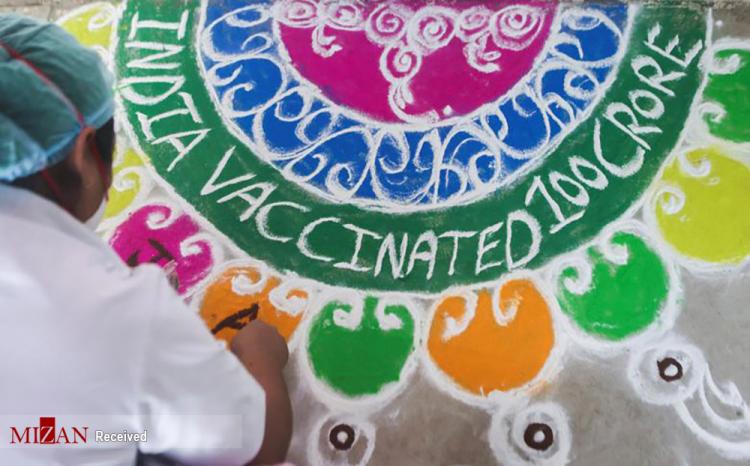 تصاویر جشن واکسن در هند,عکس های جشن واکسن در هند,تصاویری از جشن واکسن در کشور هند