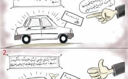 کاریکاتور افزایش قیمت‌ خودرو,کاریکاتور,عکس کاریکاتور,کاریکاتور اجتماعی
