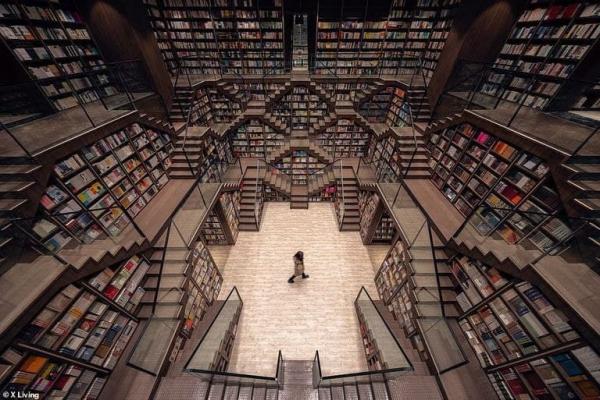 کتابخانه مارپیچ در چین,عجیب ترین کتابخانه در چین