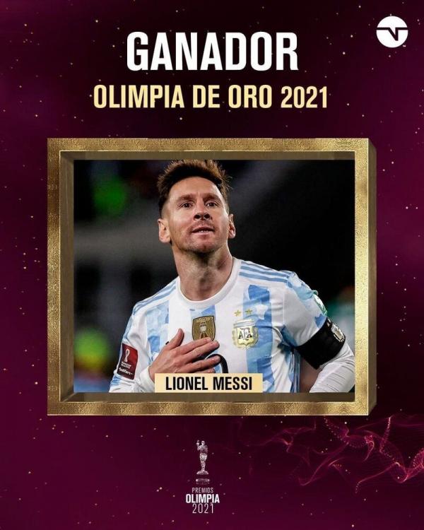 لیونل مسی,جایزه olympia de oro برای مسی