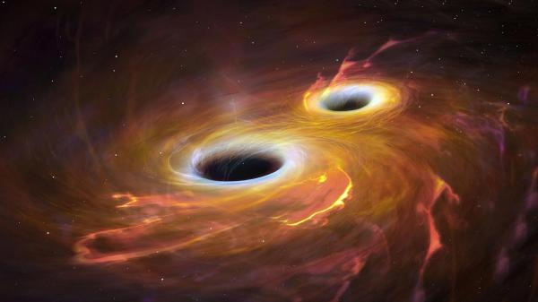 سیاه چاله,دو سیاهچاله پرجرم از دل یک کهکشان
