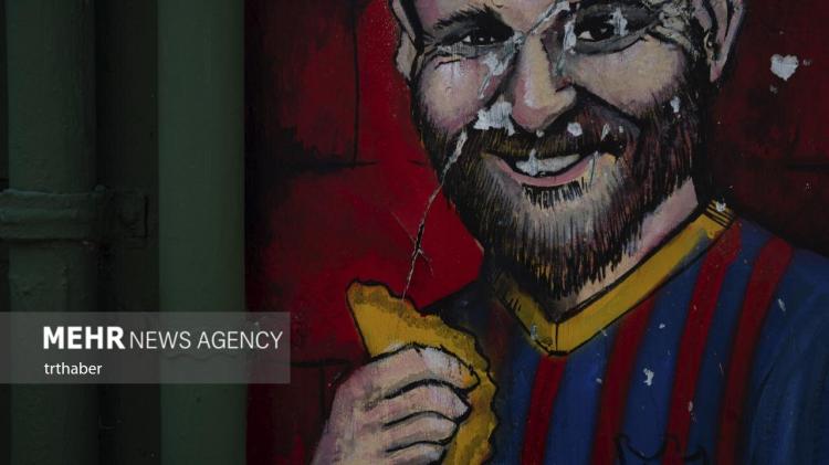 تصاویر نقاشی دیواری از لیونل مسی در آرژانتین,عکس های مسی در آرژانتین,تصاویر نقاشی های مسی در آرژانتین