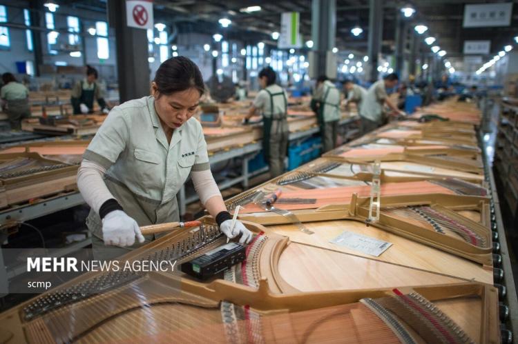 تصاویر کارخانه ساخت پیانو در چین