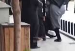 لگد خوردن عمامه در درگیری یک زن با یک روحانی,عمامه لگد خورد