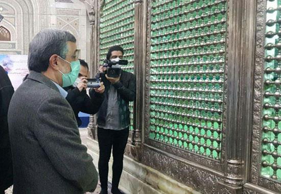 احمدی نژاد در حرم خمینی,استقبال حسن خمینی از احمدی نژاد