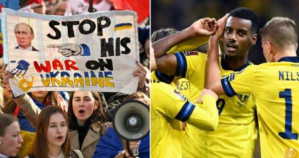 تیم ملی سوئد,انصراف سوئد از دیدار با روسیه در انتخابی جام جهانی 2022