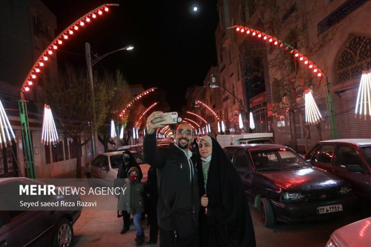 تصاویر جشن نیمه شعبان در تهران,عکس های جشن نیمه شعبان در شهر تهران,تصاویر نورافشانی برج میلاد برای نیمه شعبان