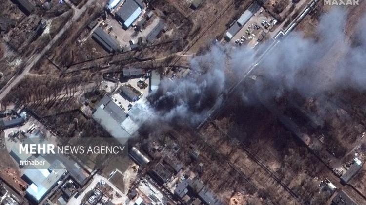 تصاویر جنگ اوکراین,عکس های آواره های جنگ اوکراین,جدیدترین تصاویر ماهواره‌ای از وضعیت شهرهای جنگ زده اوکراین