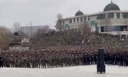 فیلم/ آمادگی ۱۰ هزار نیروی چچنی برای جنگ در کی‌یف