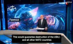 فیلم/ تهدید مجدد اتمی روسیه توسط مجری تلویزیون دولتی این کشور