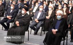 تصاویر دیدار مسئولان نظام با رهبر انقلاب,عکس حضور حسن روحانی در دیدار با رهبر انقلاب,تصاویر دیدار رهبر انقلاب با مسئولان نظام