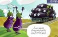 کاریکاتور درباره قیمت بادمجان در ایران,کاریکاتور,عکس کاریکاتور,کاریکاتور اجتماعی