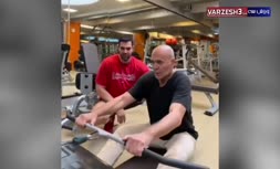 فیلم/ تمرینات ورزشی جمشید هاشم پور در سن 78 سالگی