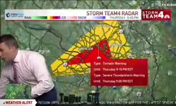 فیلم/ واکنش جالب مجری هواشناسی NBC هنگام باخبرشدن از طوفان