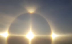 فیلم/ حضور همزمان 3 خورشید در آسمان سوئد