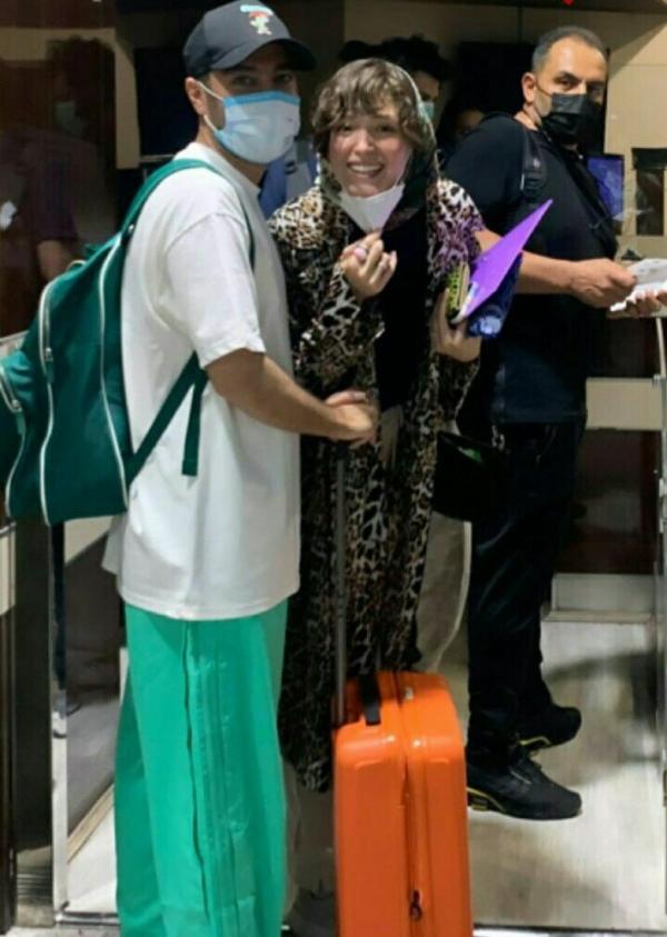 نوید محمدزاده و فرشته حسینی در راه جشنواره کن,براردان لیلا