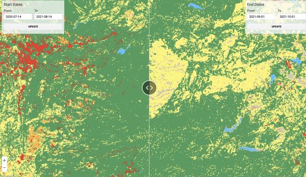 نمایش روند تخریب طبیعت با نقشه جهان پویا,نقشه جهان پویا گوگل