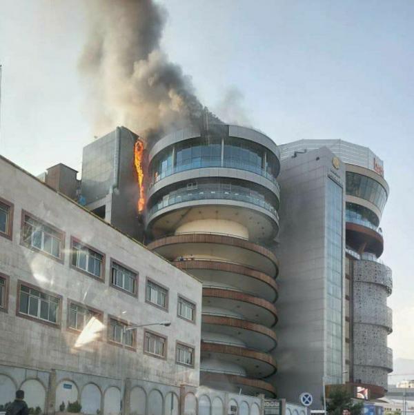 ساختمان لیدوما تهران,آتش سوزی در ساختمان لیدوما